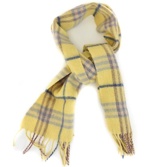 BURBERRY: Yellow, Nova Check 100% Wool Scarf (ru) - Picture 2 of 4